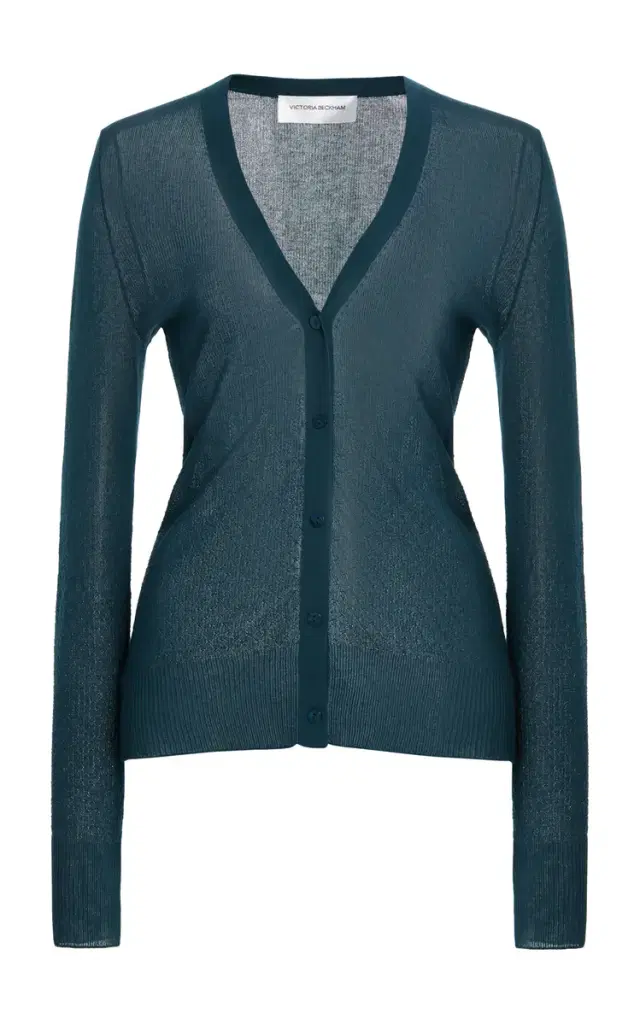 Victoria Beckham Fine-Knit Cotton-Blend Cardigan