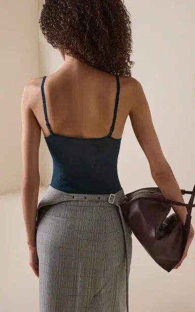 Victoria Beckham Knitted Cotton Cami Top | Thumbnail 4