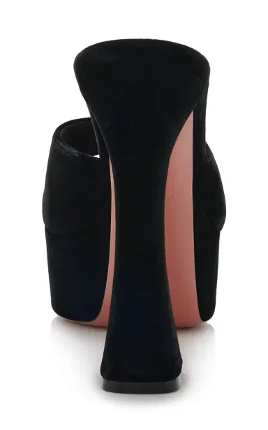 Amina Muaddi Dalida Velvet Platform Mules | Thumbnail 5 Amina Muaddi Dalida Velvet Platform Mules | Thumbnail 5