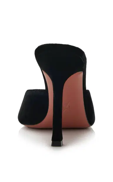 Amina Muaddi Alexa Velvet Mules | Thumbnail 5