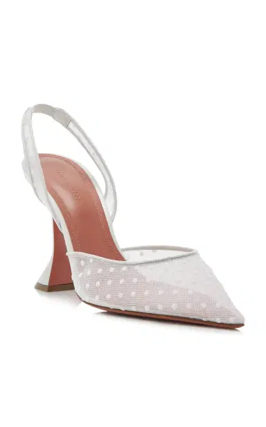 Amina Muaddi Holli Polka-Dot Lace Slingback Pumps | Thumbnail 4 Amina Muaddi Holli Polka-Dot Lace Slingback Pumps | Thumbnail 4
