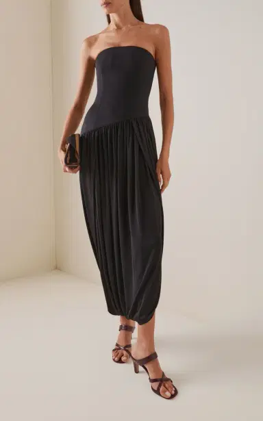 Ferragamo Draped Jersey Midi Dress | Thumbnail 2
