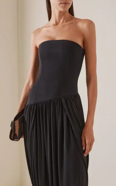 Ferragamo Draped Jersey Midi Dress | Thumbnail 3