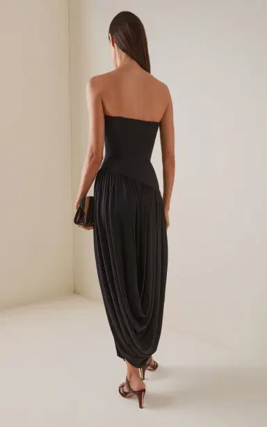 Ferragamo Draped Jersey Midi Dress | Thumbnail 4