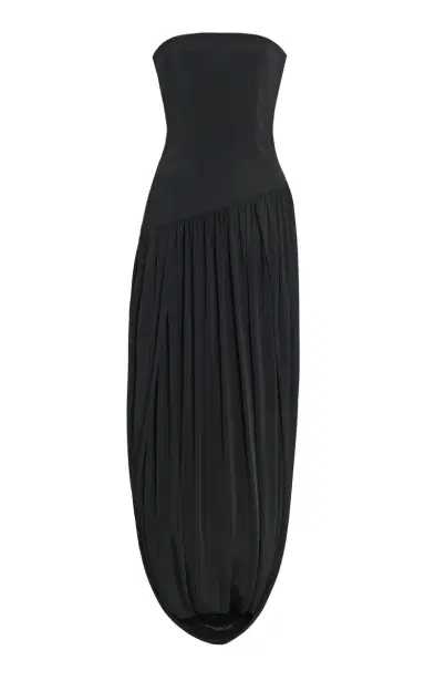 Ferragamo Draped Jersey Midi Dress | Thumbnail 1
