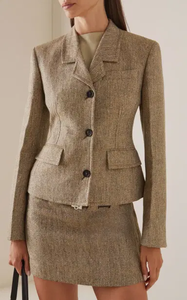Ferragamo Tailored Linen Single-Breasted Blazer | Thumbnail 2 Ferragamo Tailored Linen Single-Breasted Blazer | Thumbnail 2