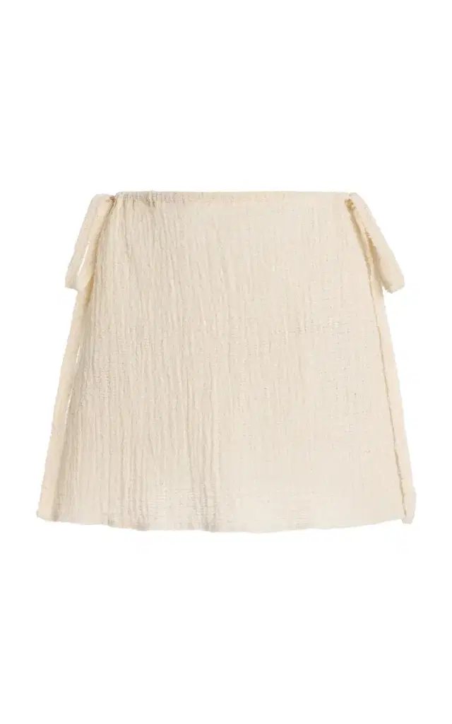 Shine Cotton Mini Skirt