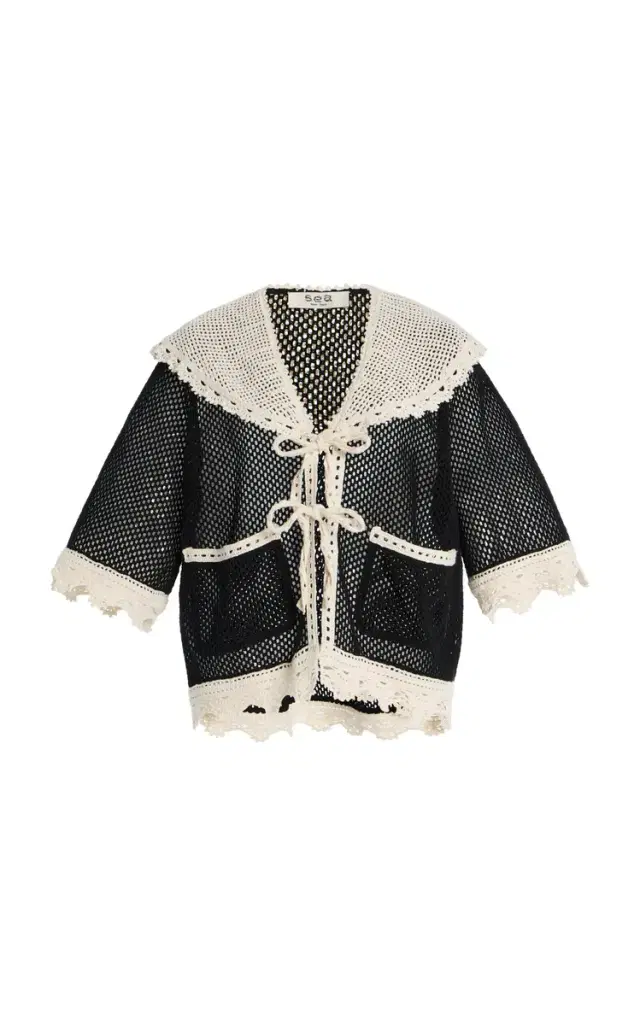 Kendall Crochet Tie-Front Top