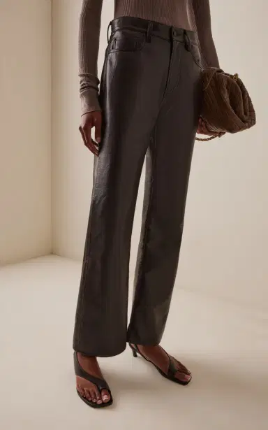 Citizens of Humanity Genova Low-Rise Bootcut Leather Pants | Thumbnail 3 Citizens of Humanity Genova Low-Rise Bootcut Leather Pants | Thumbnail 3
