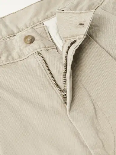 OrSlow Two Tuck Straight-Leg Pleated Cotton-Twill Trousers - Men | Thumbnail 6