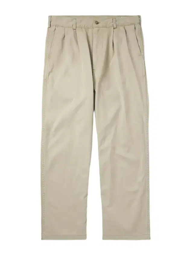 Two Tuck Straight-Leg Pleated Cotton-Twill Trousers - Men