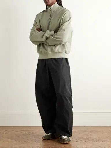 AGOLDE Idris Cotton-Jersey Half-Zip Sweatshirt - Men | Thumbnail 2