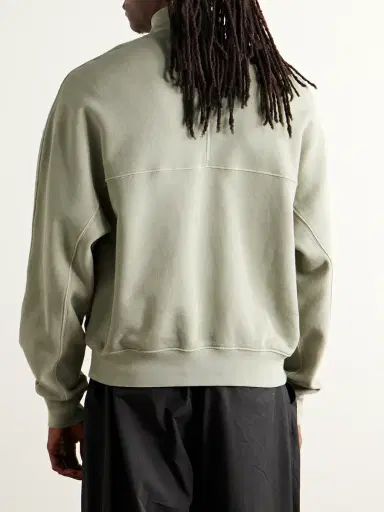 AGOLDE Idris Cotton-Jersey Half-Zip Sweatshirt - Men | Thumbnail 3