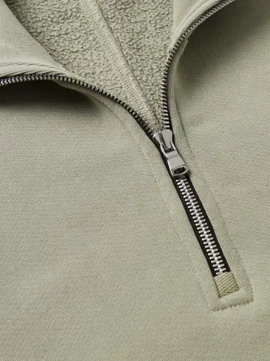 AGOLDE Idris Cotton-Jersey Half-Zip Sweatshirt - Men | Thumbnail 4
