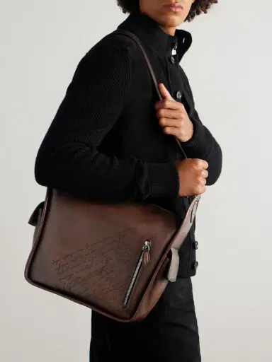 Berluti Périple Scritto Full-Grain Venezia Leather Messenger Bag - Men | Thumbnail 2 Berluti Périple Scritto Full-Grain Venezia Leather Messenger Bag - Men | Thumbnail 2