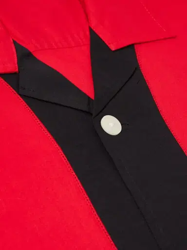 BODE Camp-Collar Embroidered Two-Tone Cotton Shirt - Men | Thumbnail 4 BODE Camp-Collar Embroidered Two-Tone Cotton Shirt - Men | Thumbnail 4