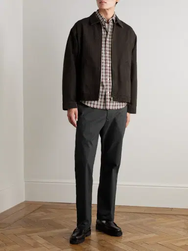NN07 Aden 1067 Straight-Leg Recycled Grain de Poudre Trousers - Men | Thumbnail 2