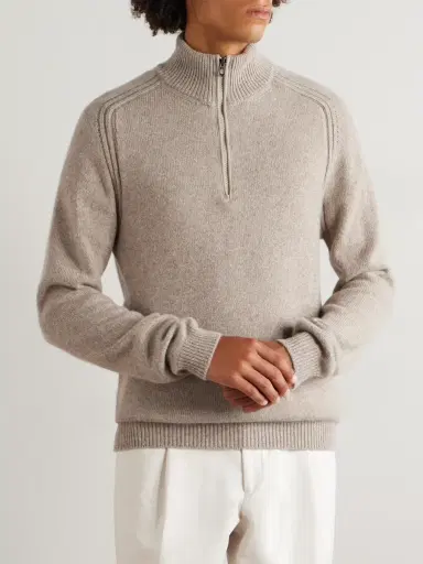 Sease Cashmere Half-Zip Sweater - Men | Thumbnail 3