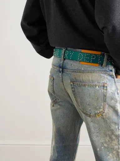 Gallery Dept. Croc-Effect Trimmed Studded Leather Belt - Men | Thumbnail 4 Gallery Dept. Croc-Effect Trimmed Studded Leather Belt - Men | Thumbnail 4