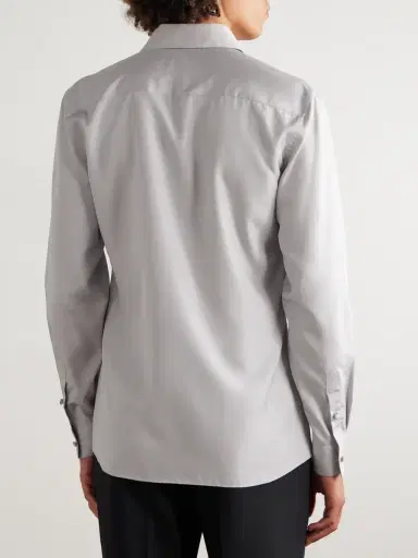 Valentino Garavani Slim-Fit Silk Shirt - Men | Thumbnail 4