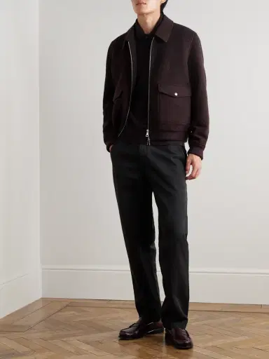 MR P. Mike Straight-Leg Organic Cotton and Linen-Blend Twill Trousers - Men | Thumbnail 2