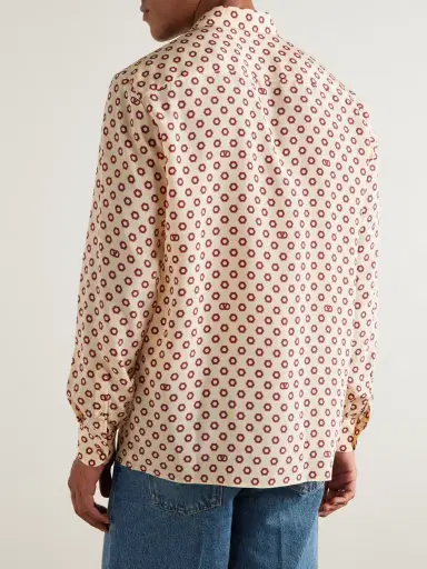 Valentino Garavani Printed Silk Crepe de Chine Shirt - Men | Thumbnail 4 Valentino Garavani Printed Silk Crepe de Chine Shirt - Men | Thumbnail 4