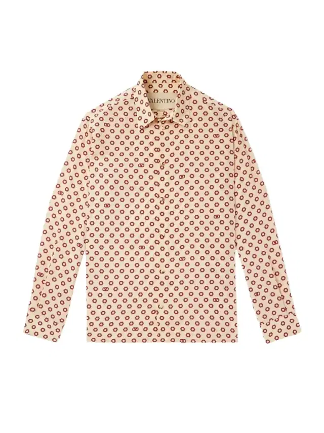 Printed Silk Crepe de Chine Shirt - Men
