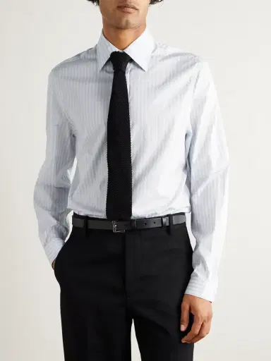 Zegna Striped Cotton Shirt - Men | Thumbnail 2 Zegna Striped Cotton Shirt - Men | Thumbnail 2
