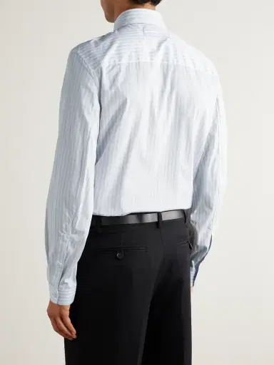 Zegna Striped Cotton Shirt - Men | Thumbnail 3 Zegna Striped Cotton Shirt - Men | Thumbnail 3