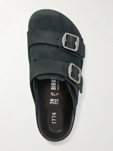 Birkenstock 1774 222 West Buckled Suede Clogs | Thumbnail 5