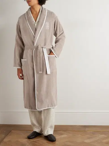 Brunello Cucinelli Cotton-Terry Bathrobe - Men | Thumbnail 2