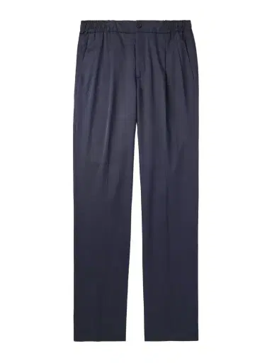 Rubinacci Leisure Straight-Leg Pleated Silk-Twill Trousers - Men | Thumbnail 1