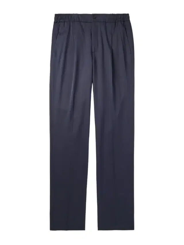 Leisure Straight-Leg Pleated Silk-Twill Trousers - Men