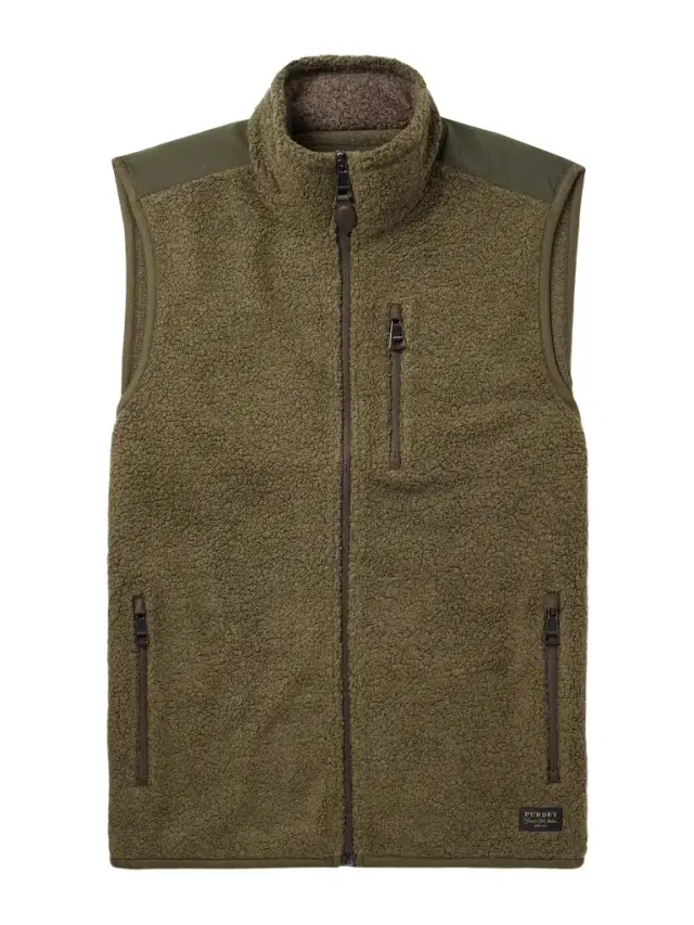 Shell-Trimmed Bouclé Gilet - Men