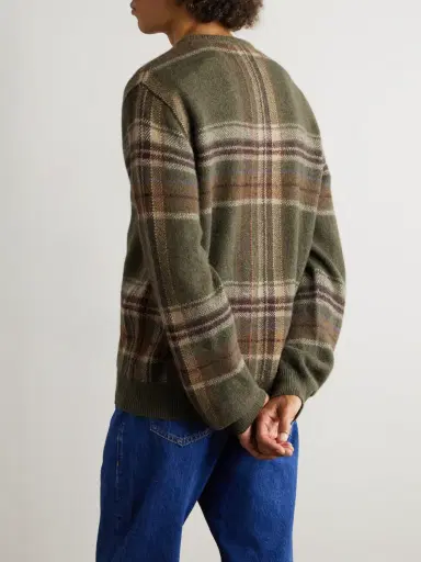 Ralph Lauren Purple Label Checked Alpaca-Blend Sweater - Men | Thumbnail 4 Ralph Lauren Purple Label Checked Alpaca-Blend Sweater - Men | Thumbnail 4