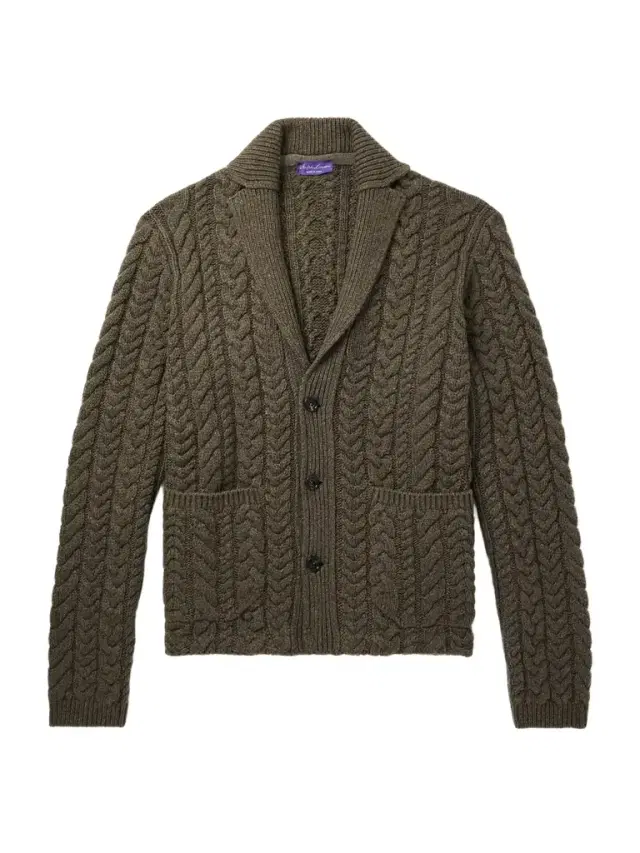 Cable-Knit Cashmere Cardigan - Men
