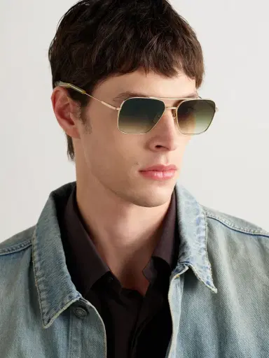 DITA Aviator-Style Gold-Tone and Acetate Sunglasses - Men | Thumbnail 2 DITA Aviator-Style Gold-Tone and Acetate Sunglasses - Men | Thumbnail 2