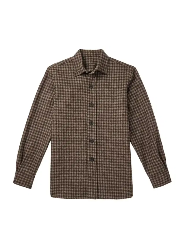 Checked Wool Shirt - Men