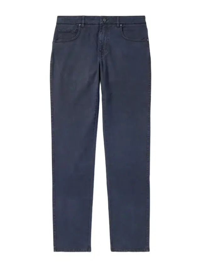 Slim-Fit Straight-Leg Cotton-Blend Twill Trousers - Men Slim-Fit Straight-Leg Cotton-Blend Twill Trousers - Men