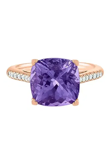 LISA NIK Amethyst Diamond Ring | Thumbnail 1 LISA NIK Amethyst Diamond Ring | Thumbnail 1