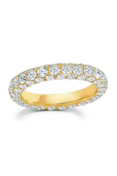 GRAZIELA Diamond 3 Sided Band Ring | Thumbnail 1