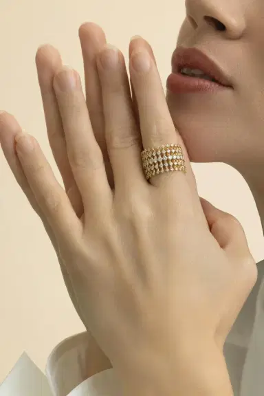 Fernando Jorge Diamond Disco Wide Band Ring | Thumbnail 2