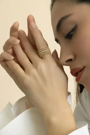 Fernando Jorge Diamond Disco Wide Band Ring | Thumbnail 3