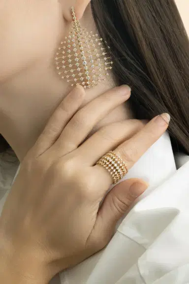 Fernando Jorge Diamond Disco Wide Band Ring | Thumbnail 4