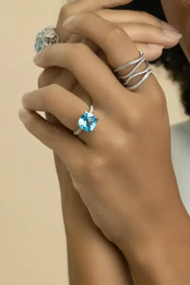 LISA NIK Diamond Four Row Wavy Ring | Thumbnail 2 LISA NIK Diamond Four Row Wavy Ring | Thumbnail 2