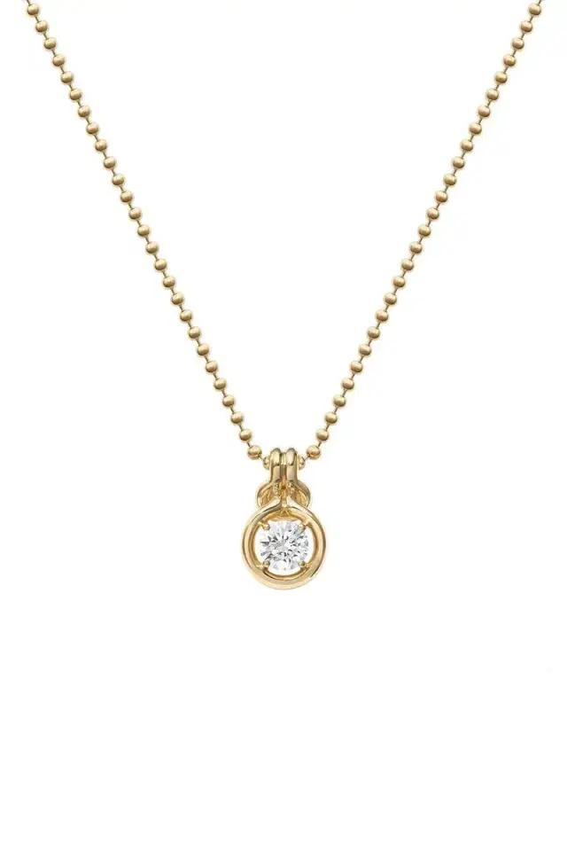 Melissa Kaye Diamond Medium Rocky Pendant Necklace