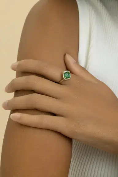 LISA NIK Indicolite Diamond Ring | Thumbnail 3