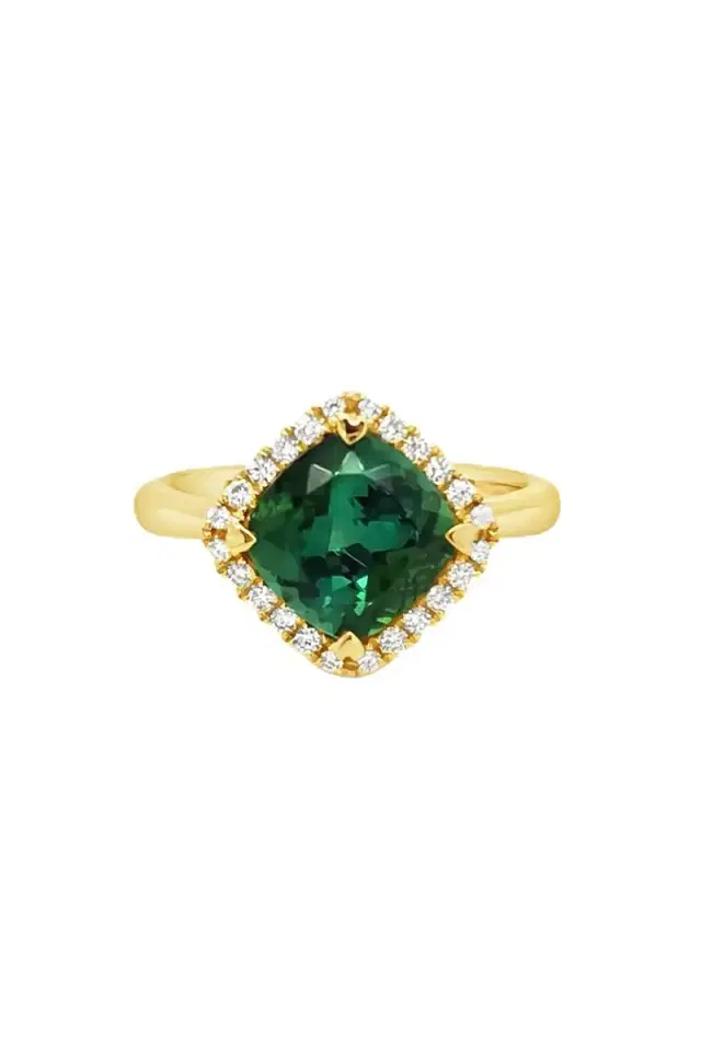 LISA NIK Indicolite Diamond Ring