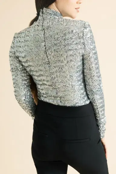 Rabanne Sequin Stretch Turtle-Neck Pullover | Thumbnail 4
