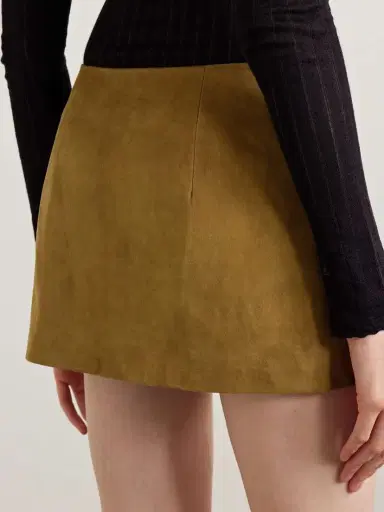 Khaite Jett Suede Mini Skirt | Thumbnail 4 Khaite Jett Suede Mini Skirt | Thumbnail 4